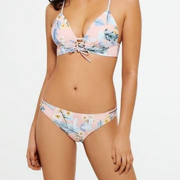 Hula Honey Moana Blossom Strappy Bikini Swim Bottoms - Picture 2 of 3